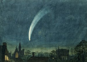 Donatis Komet über dem Balliol College